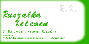 ruszalka kelemen business card
